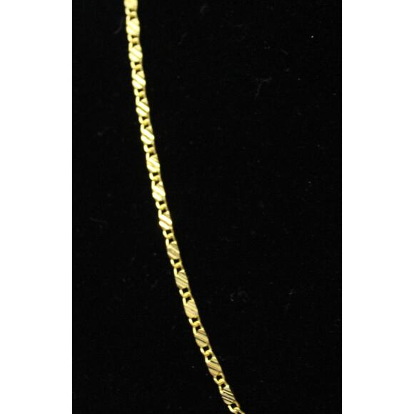 30 Inch Long 18K Gold Plated Scroll Chain Necklace - Picture 4 of 4